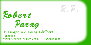 robert parag business card